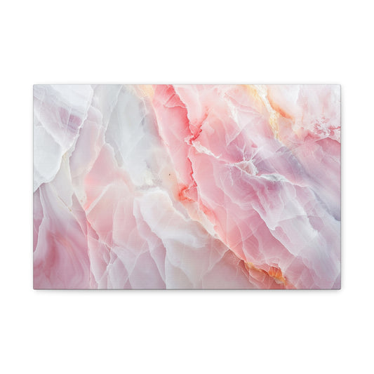 Cradling Rose Elegance - Marbleized Canvas