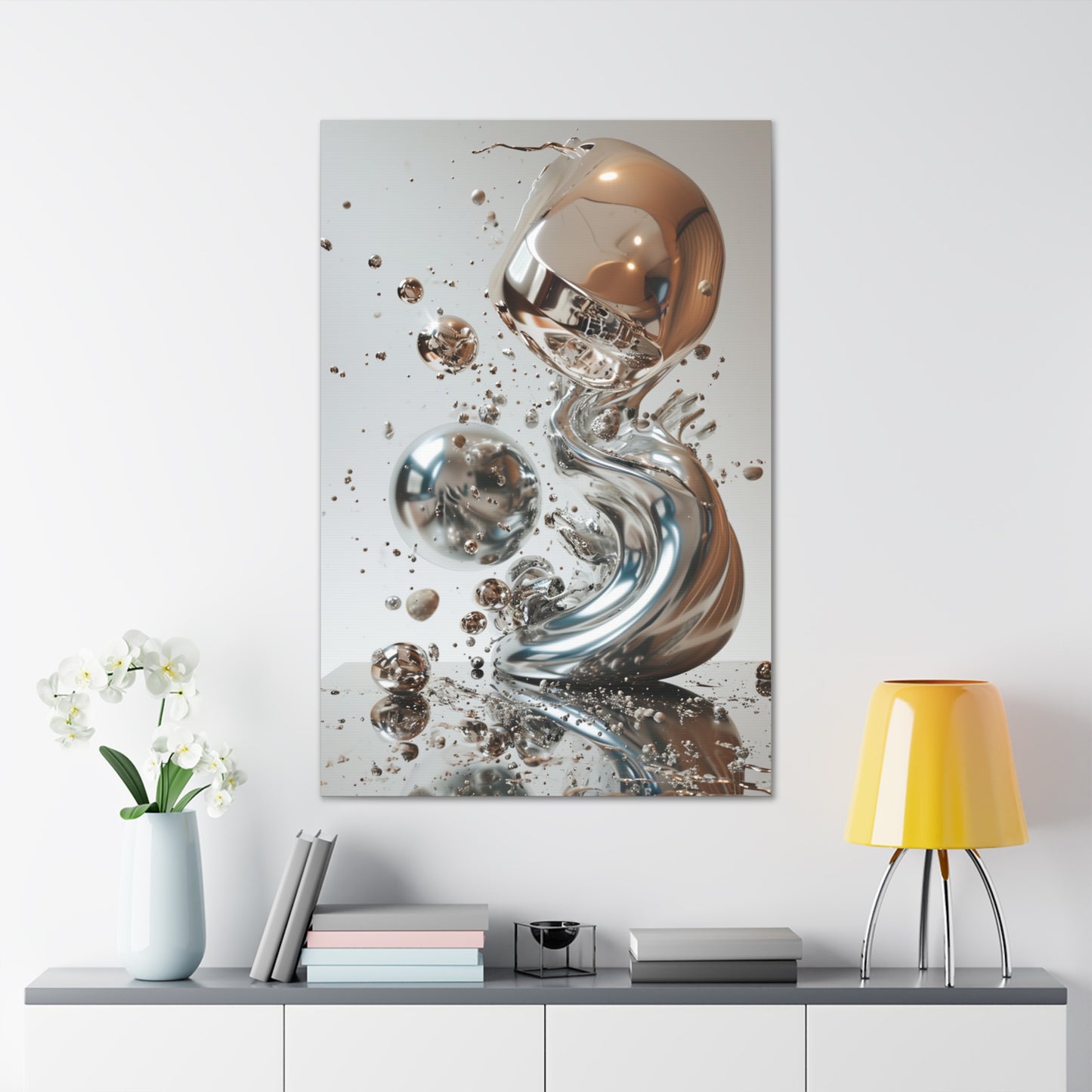 Metallurgic Metamorphosis - Abstract Harmony Canvas