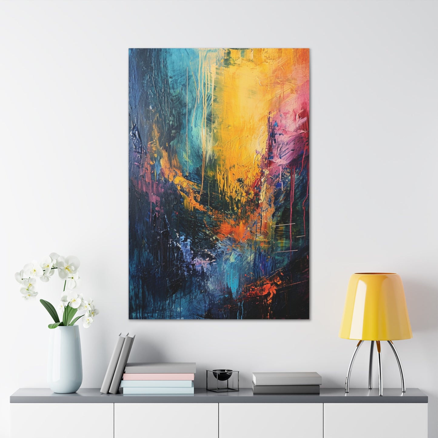 Chromatic Meltdown - Abstract Harmony Canvas