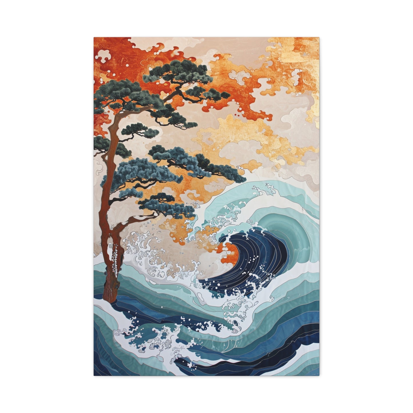 Azure Symphony - Ukiyo-e Canvas