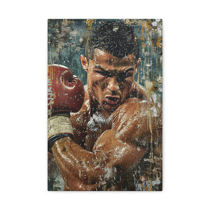 Ronaldo: The Pugilist's Poise - Athletic Expressions Canvas