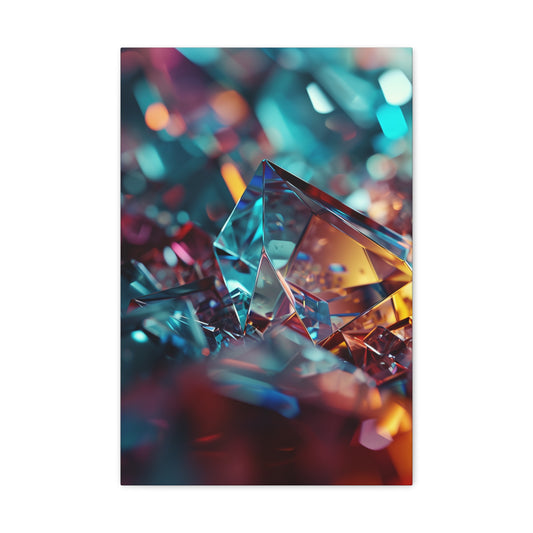 Ethereal Crystalline Forms - Abstract Harmony Canvas