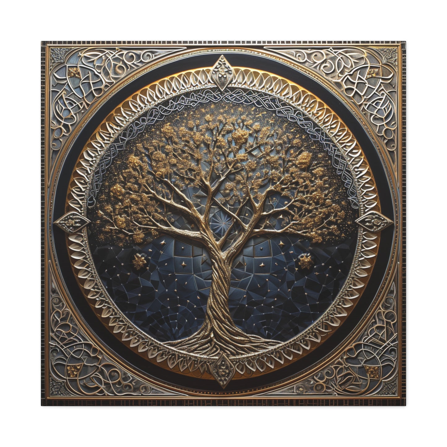 Sacred Arboreal Harmony - Sacred Geometry Canvas