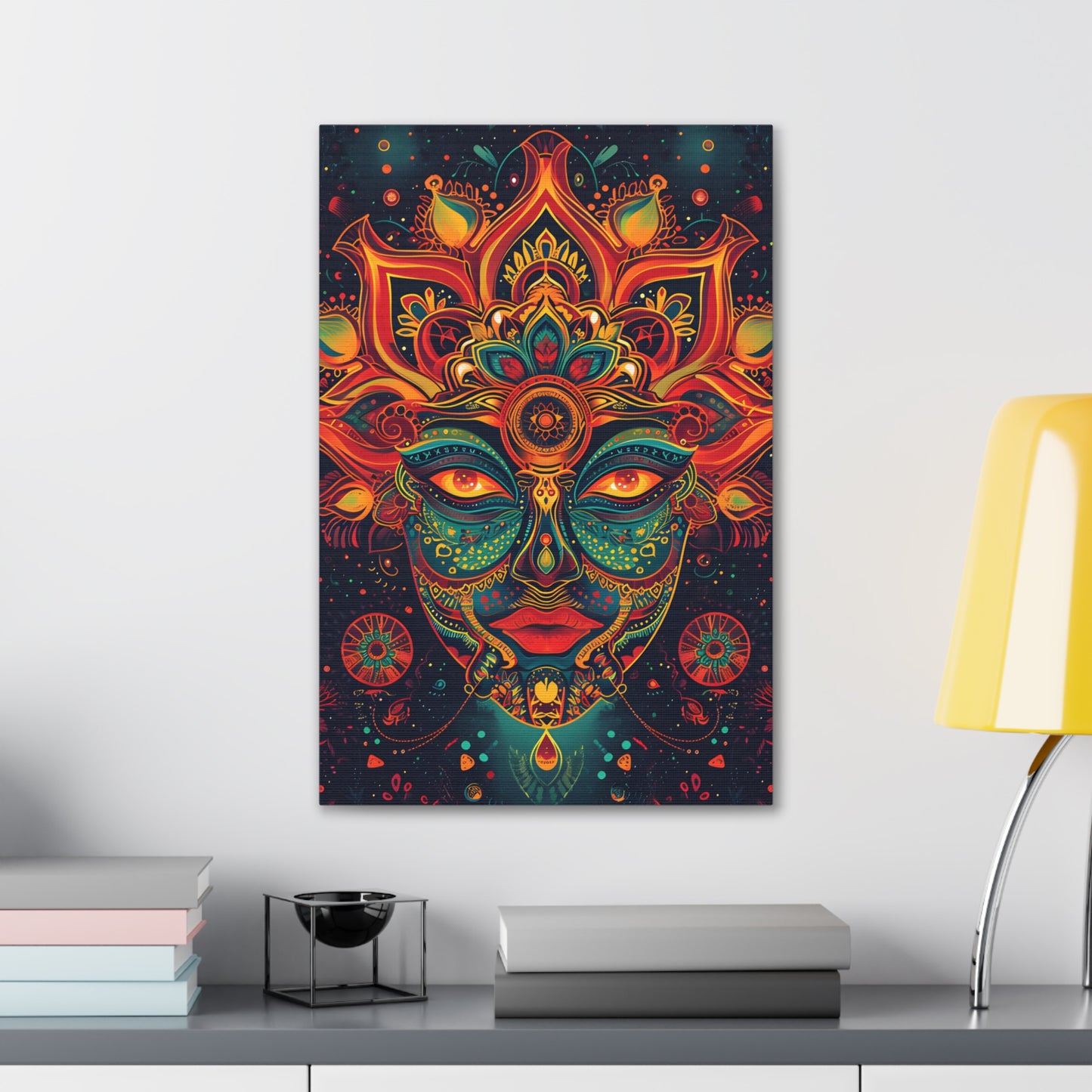 Psychedelic Vortex: Vibrant Mandala - Psychedelica Canvas