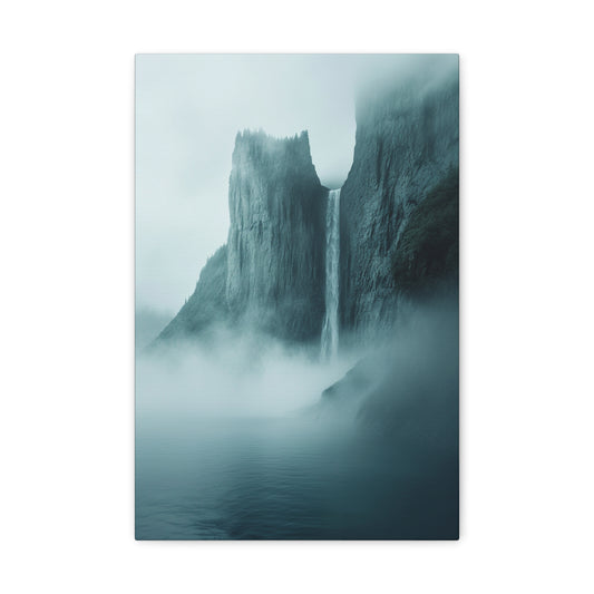 Whispers in Smoke: Enigmatic Cascades - Gaia Canvas