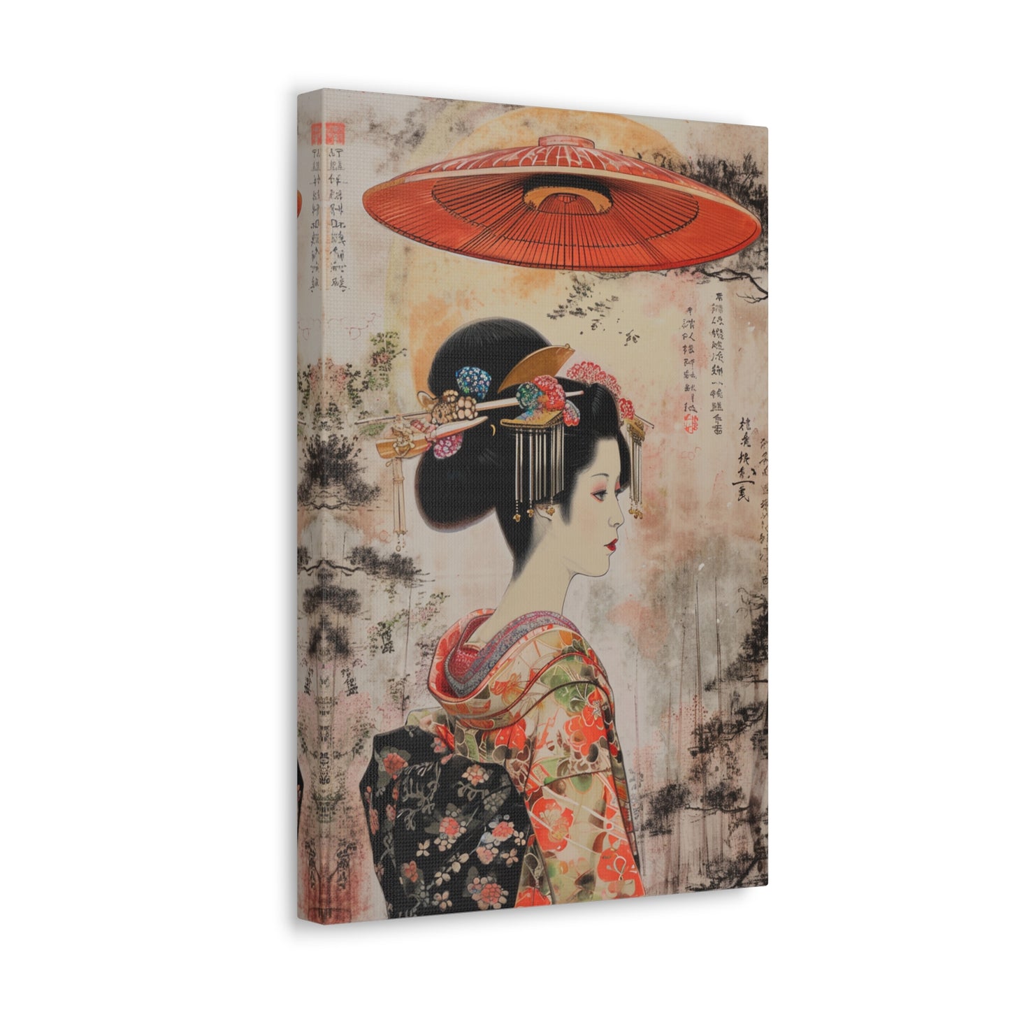 Cosmic Elegance - Ukiyo-e Canvas