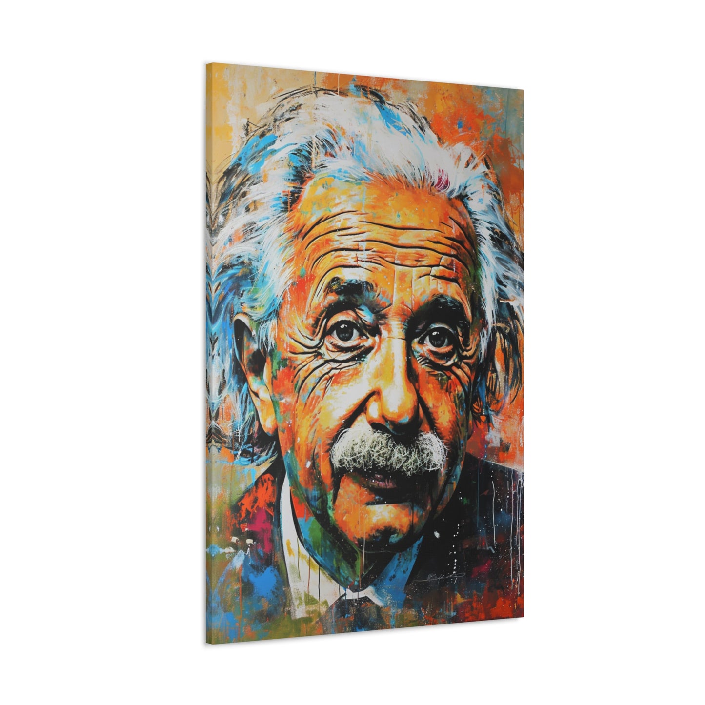 Cosmic Curvature: Einstein's Intellectual Odyssey - Pop Culture Magic Canvas