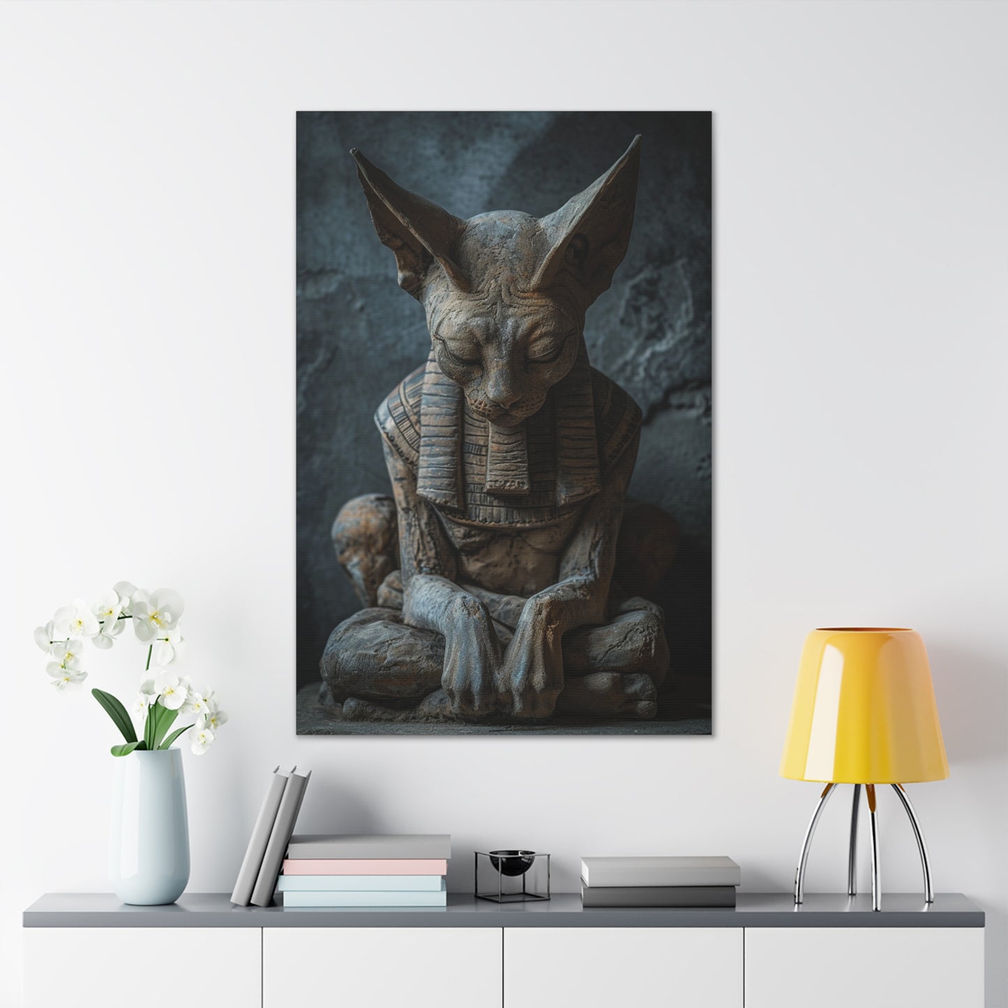 Mystic Reverie: Sphinx in Silent Contemplation - Creatures from Beyond Canvas