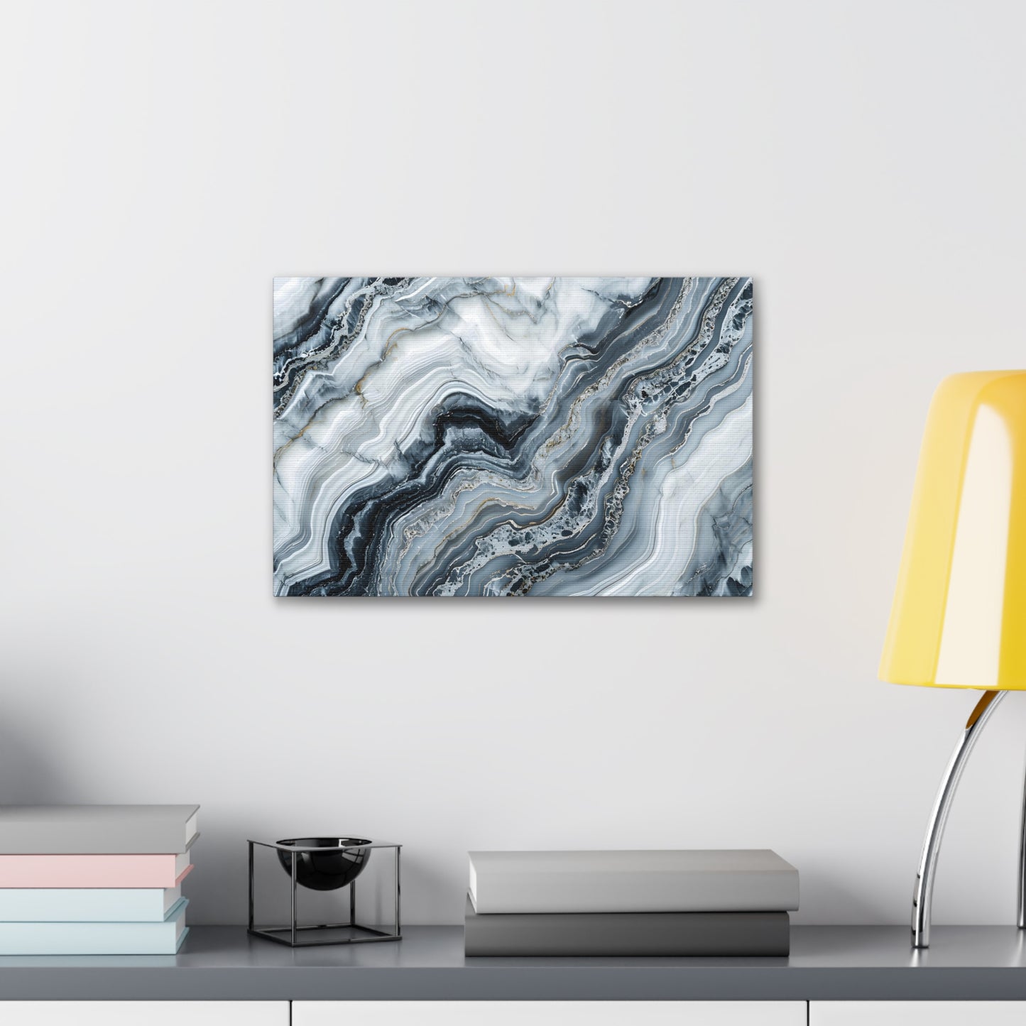 Marble Noir: Ode to Opulence - Marbleized Canvas