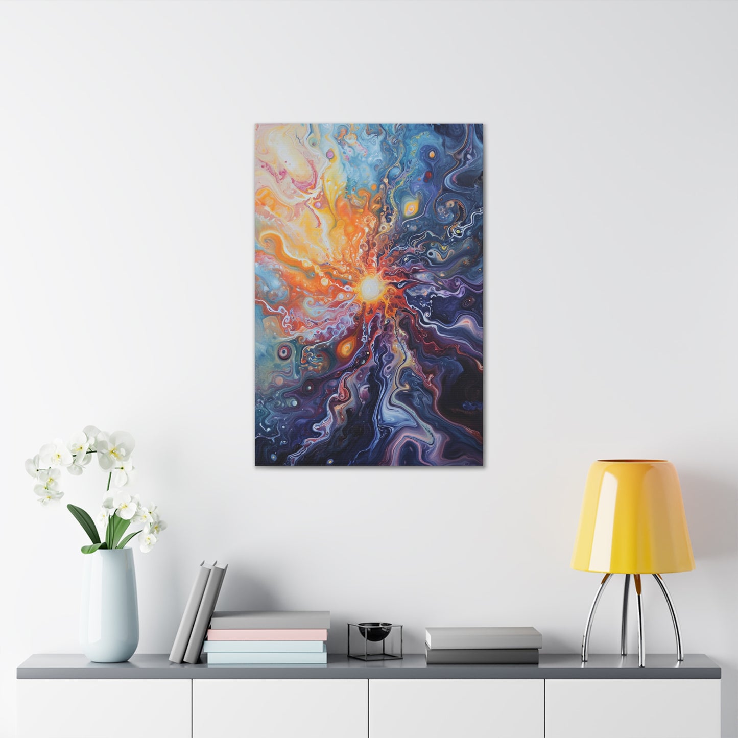 Solar Serenade - Abstract Harmony Canvas