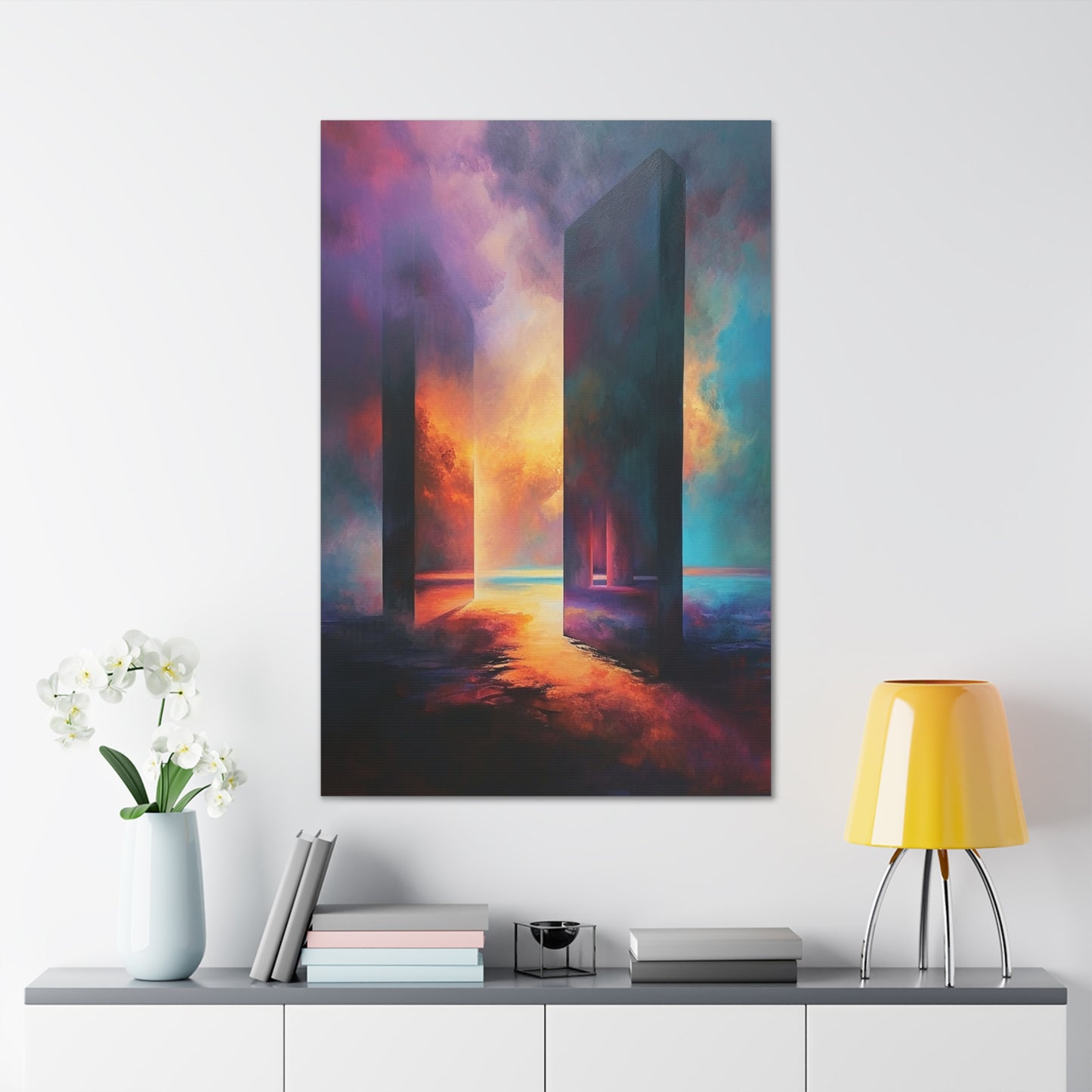 Ethereal Pillars - Abstract Harmony Canvas