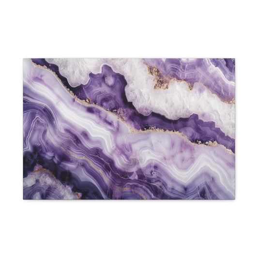 Lavender Mist Opulence - Marbleized Canvas