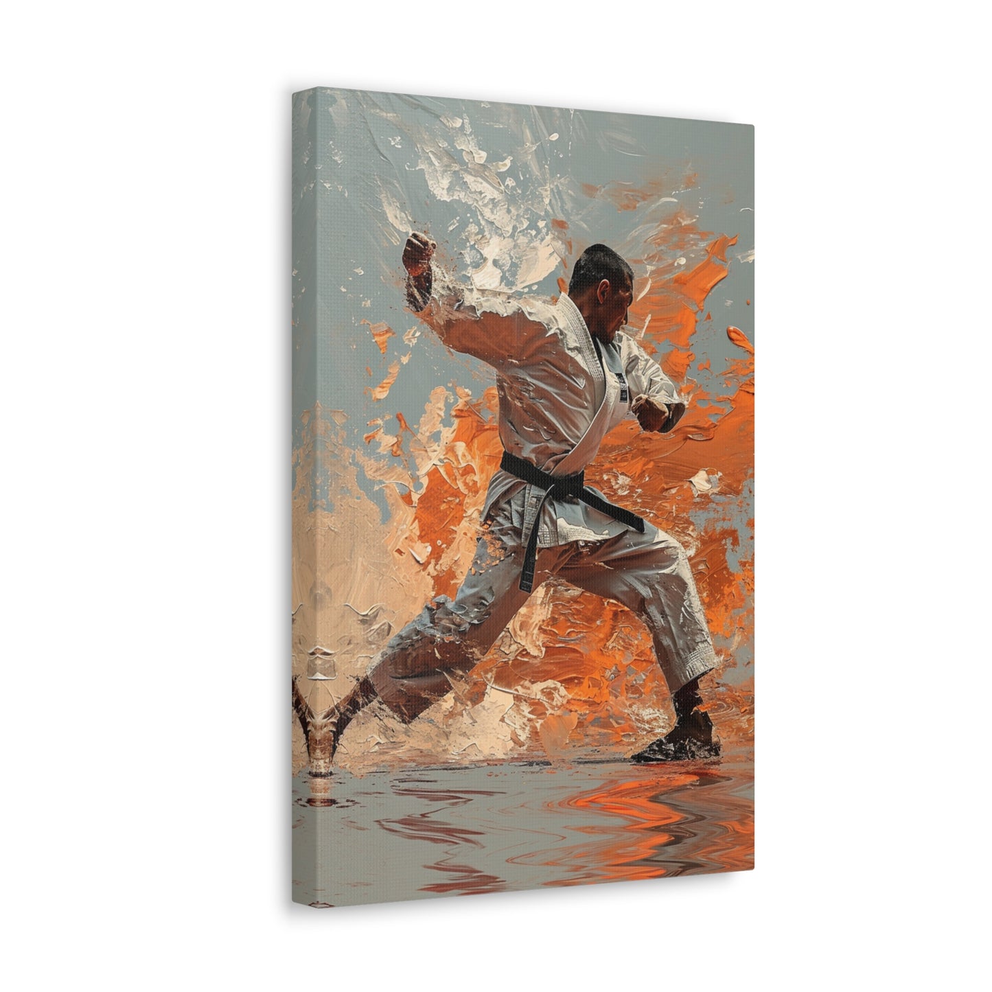 Karate Harmony: Artistic Fusion of Discipline and Strength - Athletic Expressions Canvas