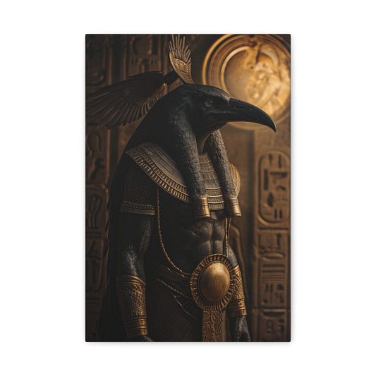 Infinite Knowledge: Thoth in the Library of Ancient Realms - Divine Dieties Canvas