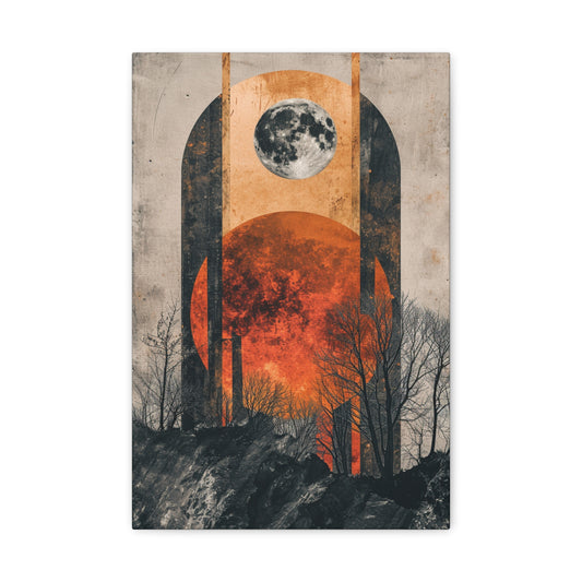 Crimson Eclipse - Celestial Dreams Canvas