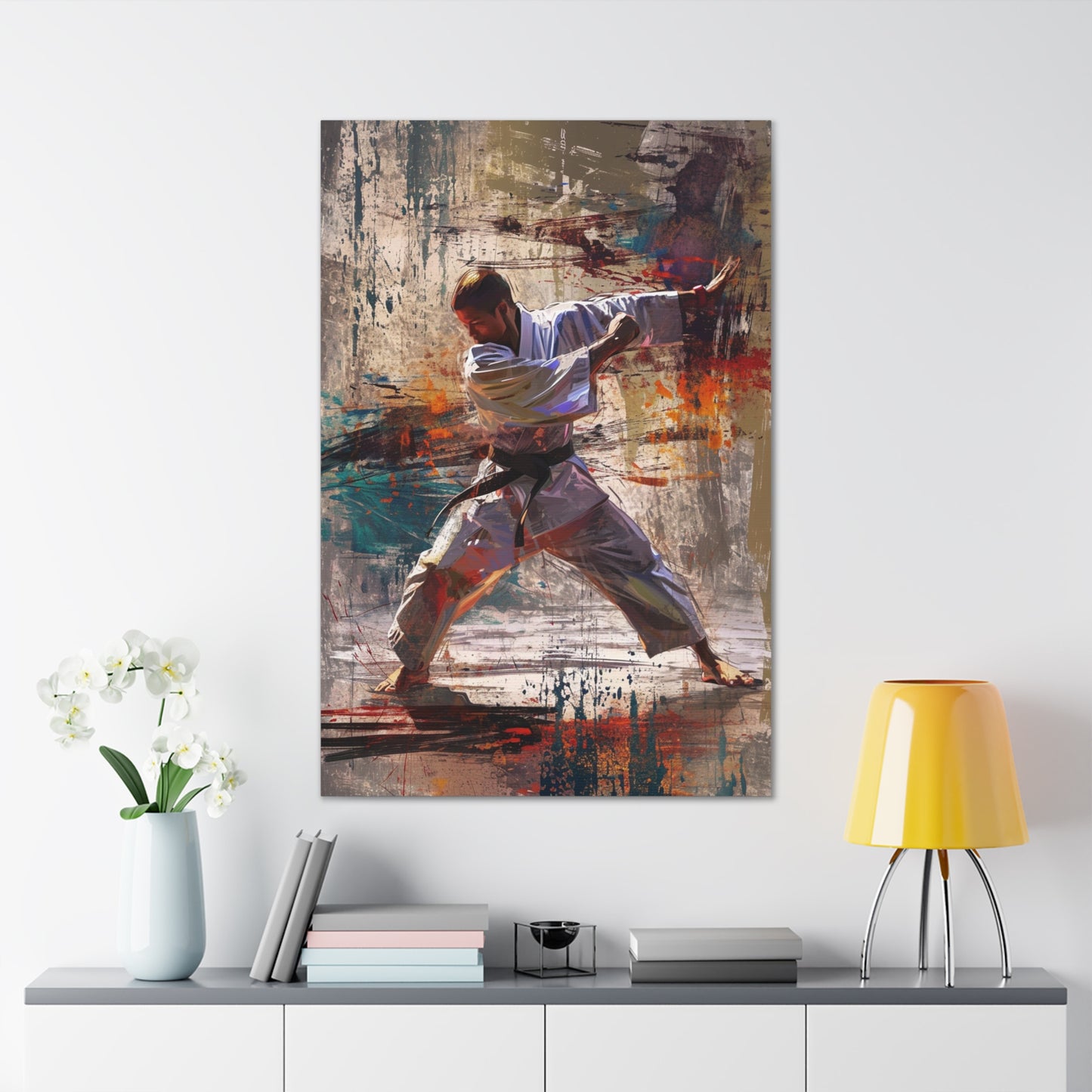 Zen Strikes: Artistic Serenity in Karate Excellence - Athletic Expressions Canvas