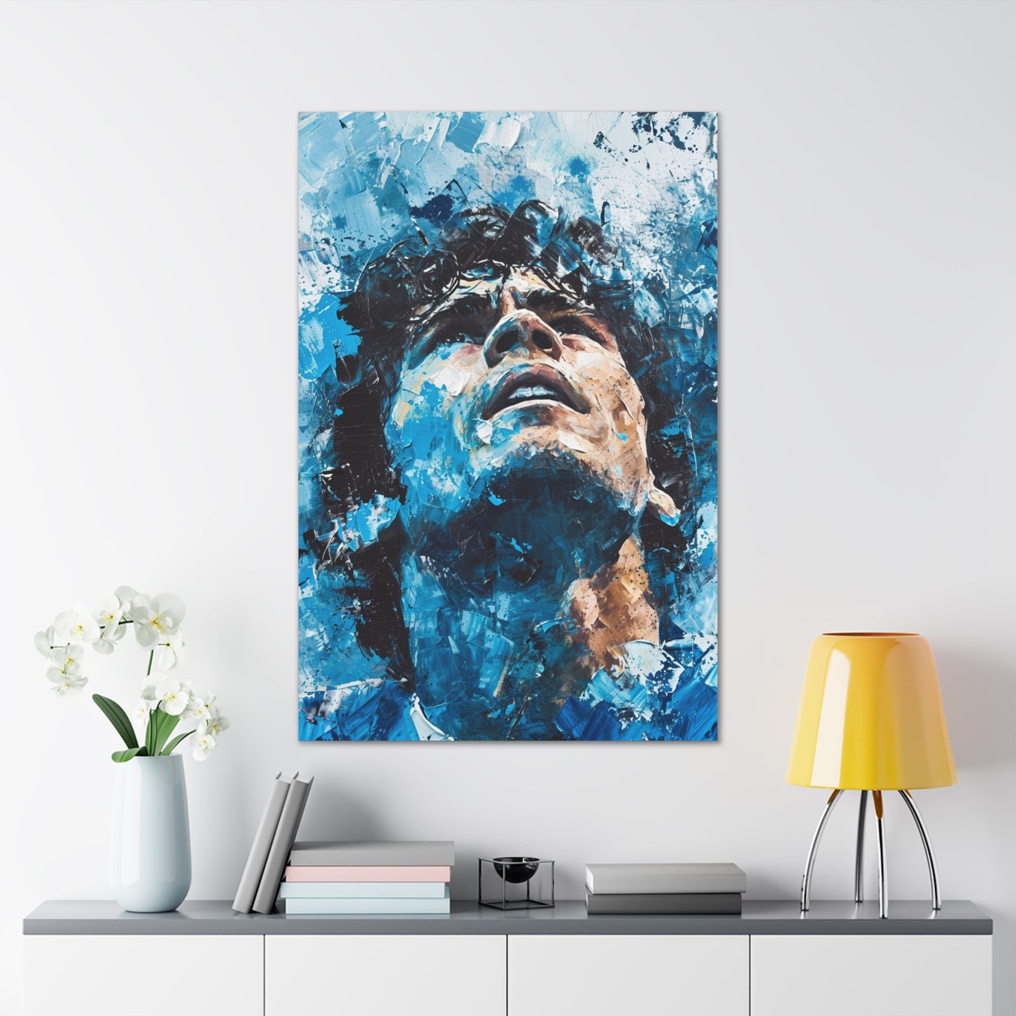 Diego's Legacy: Artistic Tribute in Soccer Majesty - Athletic Expressions Canvas