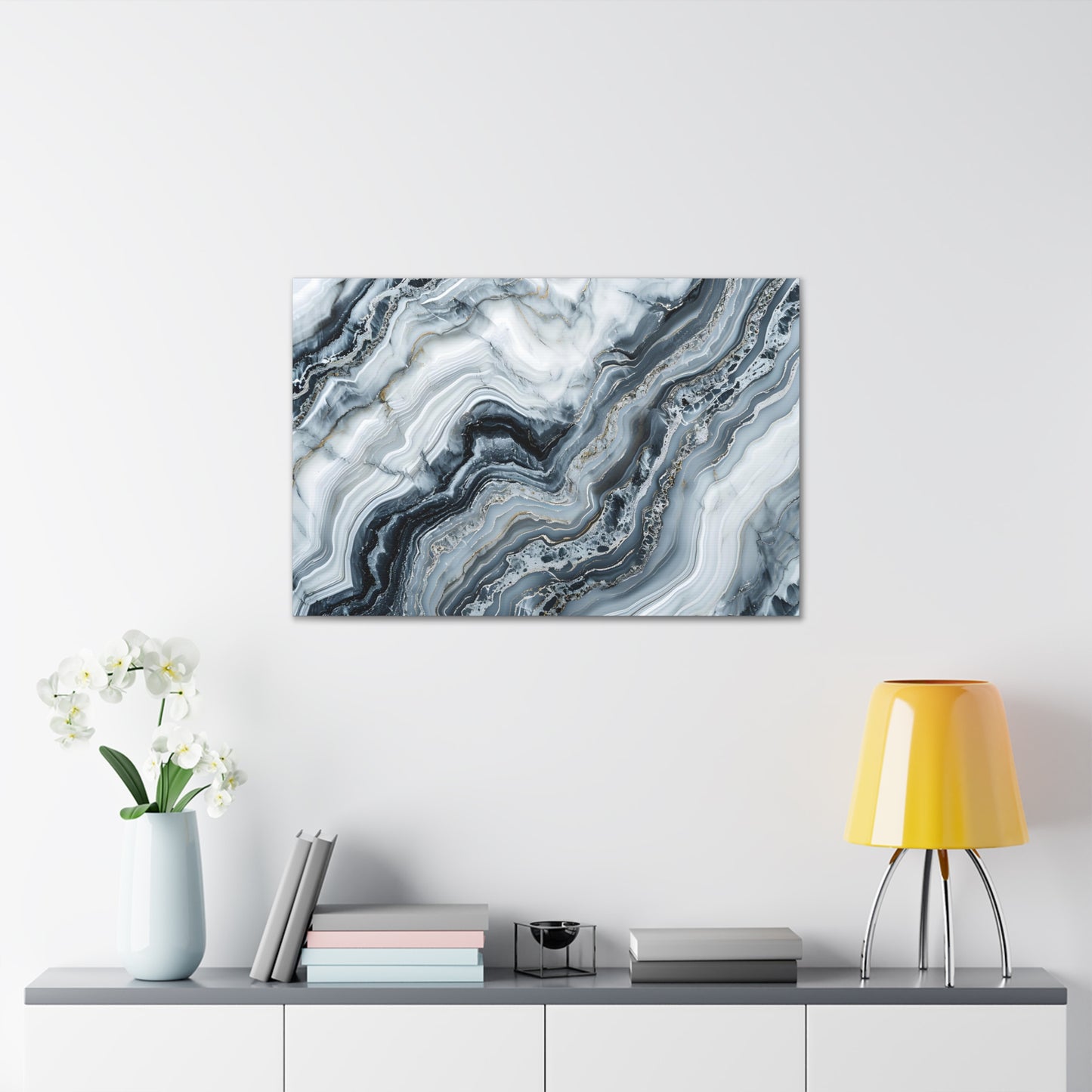 Marble Noir: Ode to Opulence - Marbleized Canvas