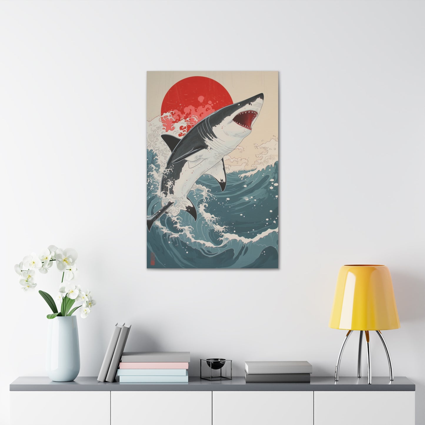 Azure Leviathan - Ukiyo-e Canvas