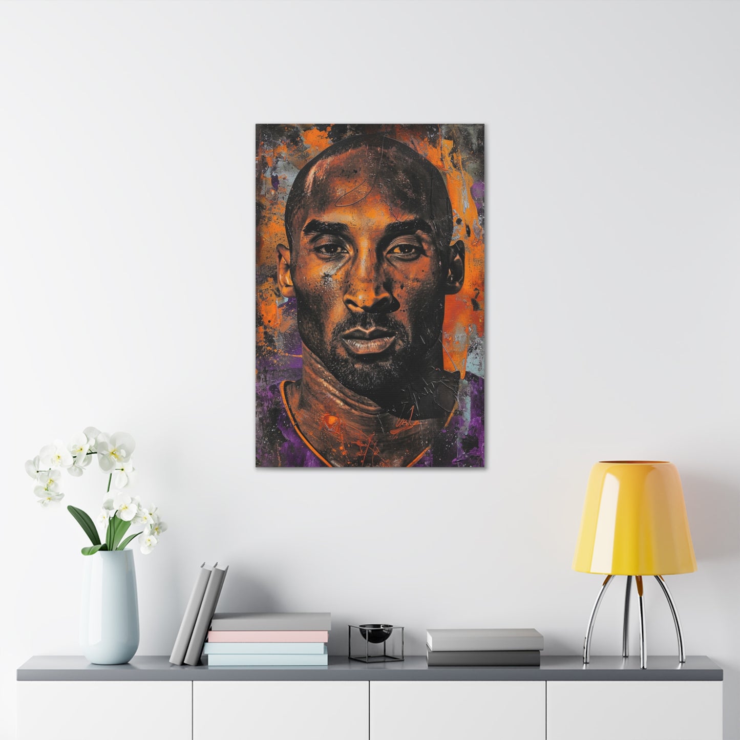 Kobe's Resilience: Artistic Portrait in Basketball Legend - Athletic Expressions Canvas