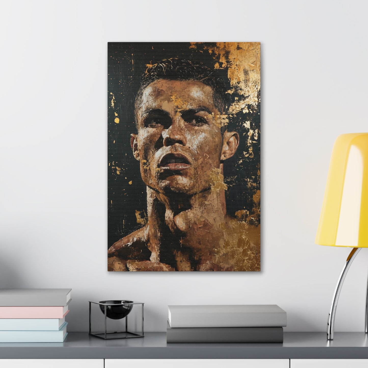 Ronaldo Unveiled: Artistic Portrait in Athletic Brilliance - Athletic Expressions Canvas