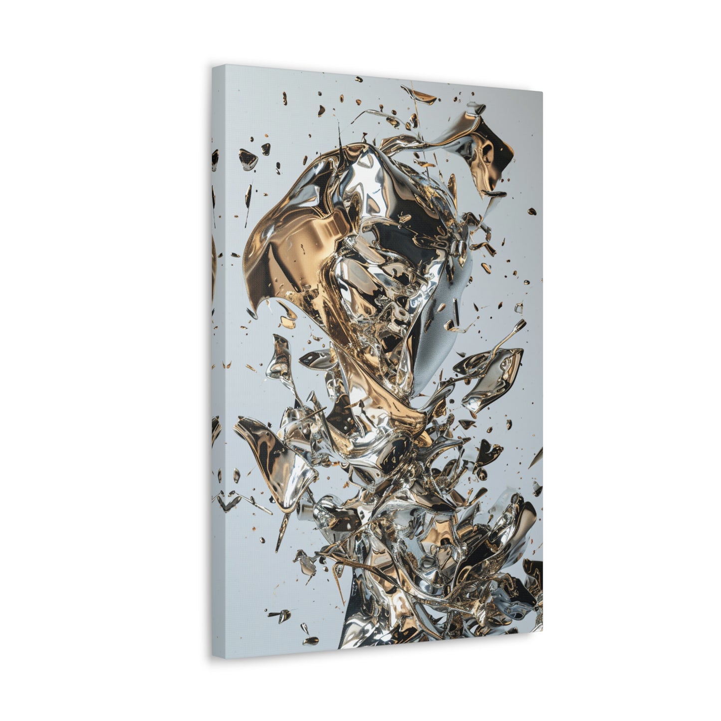 Gilded Fusion: Alchemy Unveiled - Abstract Harmony Canvas