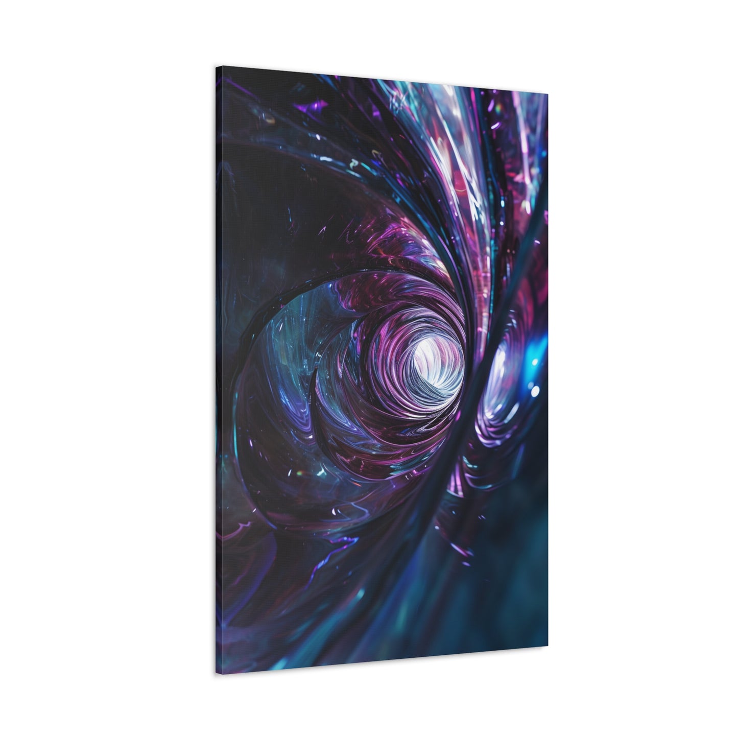 Chronal Vortex: Gateway to the Void - Abstract Harmony Canvas