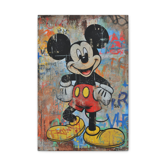 Urban Muse: Mickey's Graffiti Groove - Pop Culture Magic Canvas