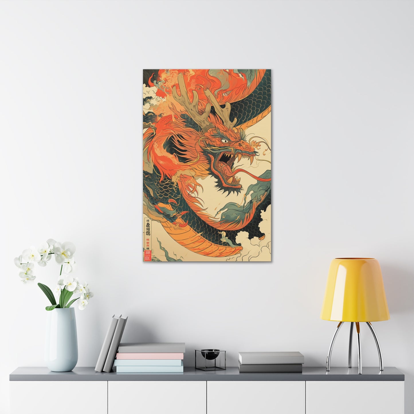 Ethereal Ember - Ukiyo-e Canvas