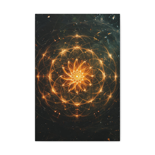 Golden Harmony - Sacred Geometry Canvas