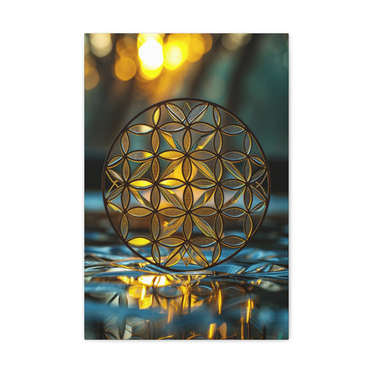 Lustrous Harmony - Sacred Geometry Canvas