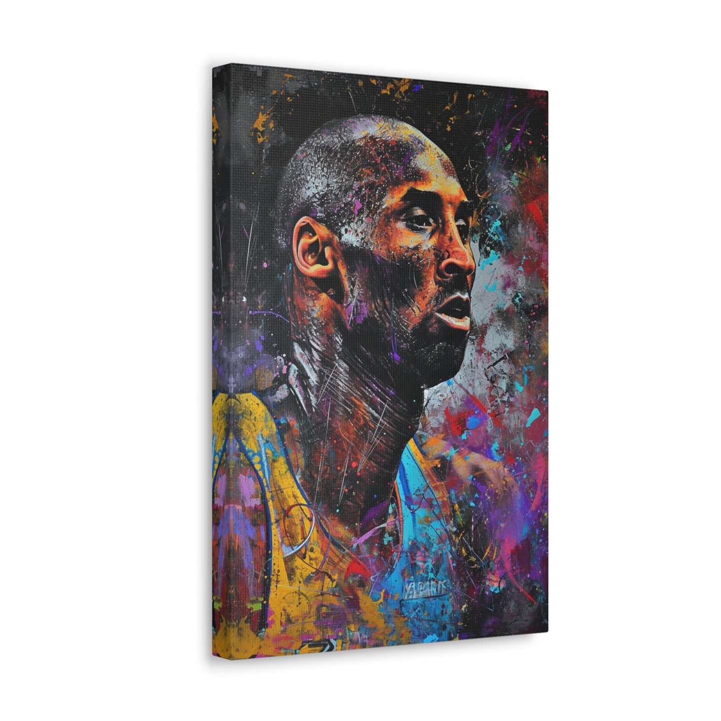 Mamba Mentality: Artistic Portrait in Basketball Poetry - Athletic Expressions Canvas