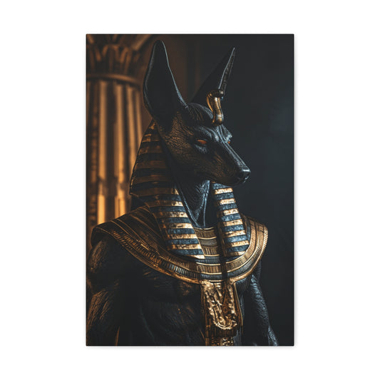 Guardian of the Underworld: Anubis in Stature - Divine Dieties Canvas