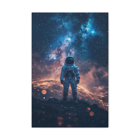 Voyager Amidst the Cosmic Vastness - Celestial Dreams Canvas