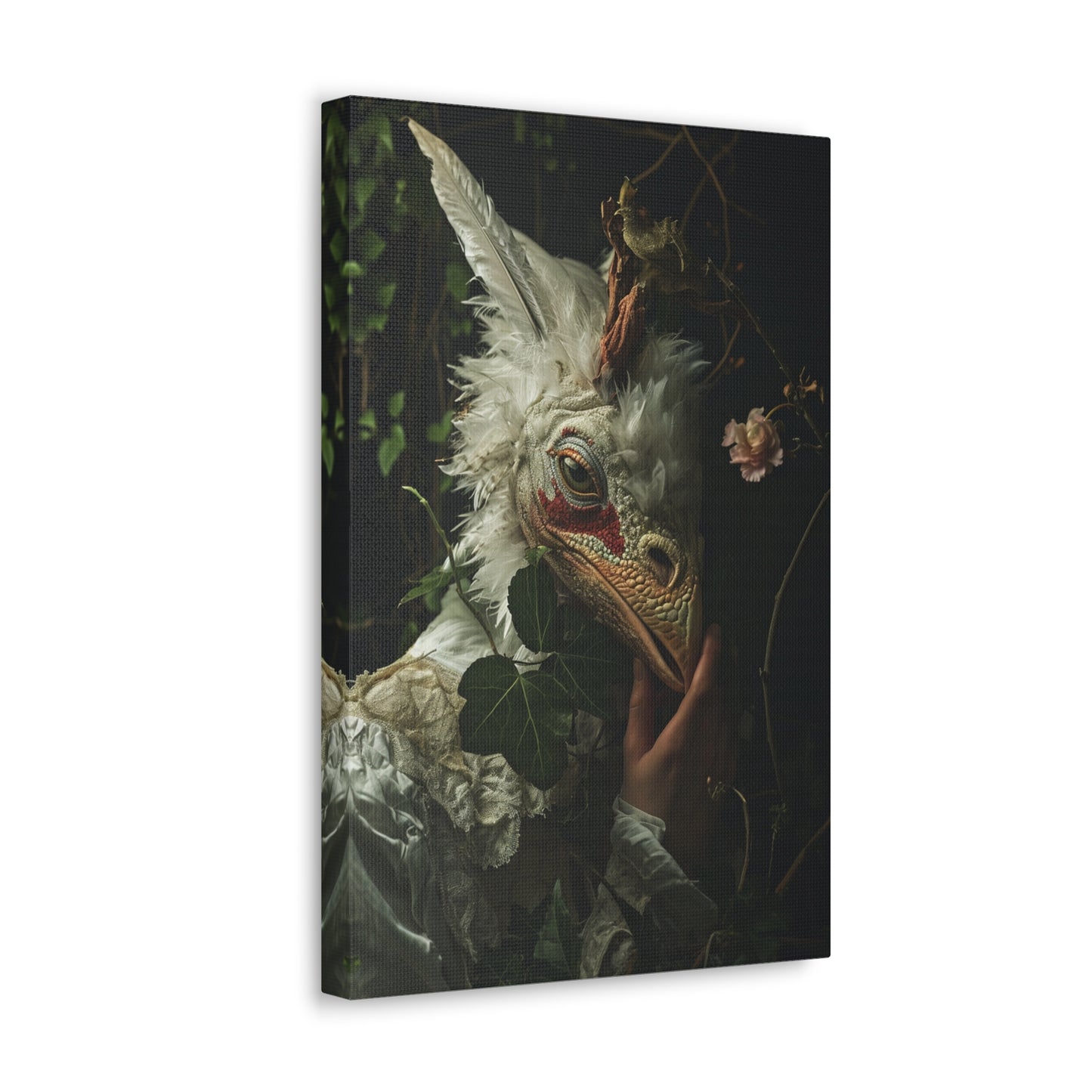 Contemplative Fusion: Pensive Chimera's Reflection - Creatures From Beyond Canvas