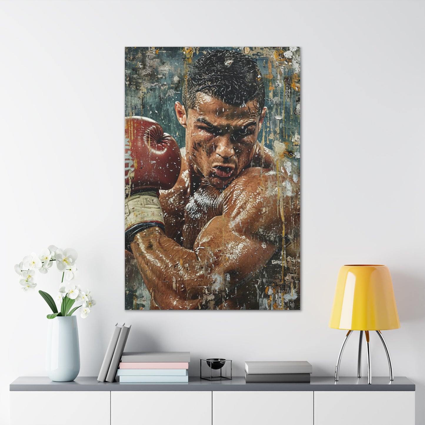 Ronaldo: The Pugilist's Poise - Athletic Expressions Canvas