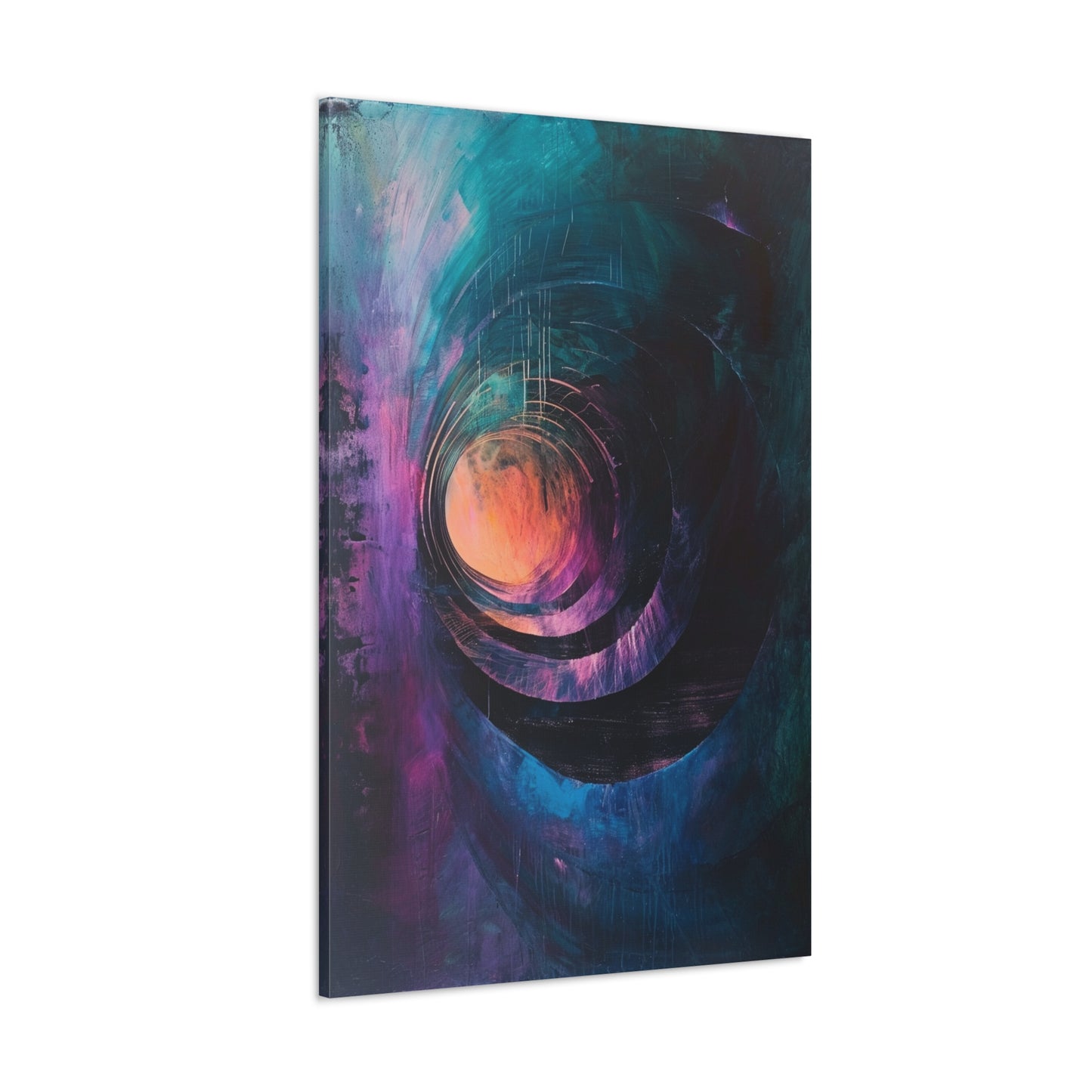 Eclipse's Embrace - Abstract Harmony Canvas