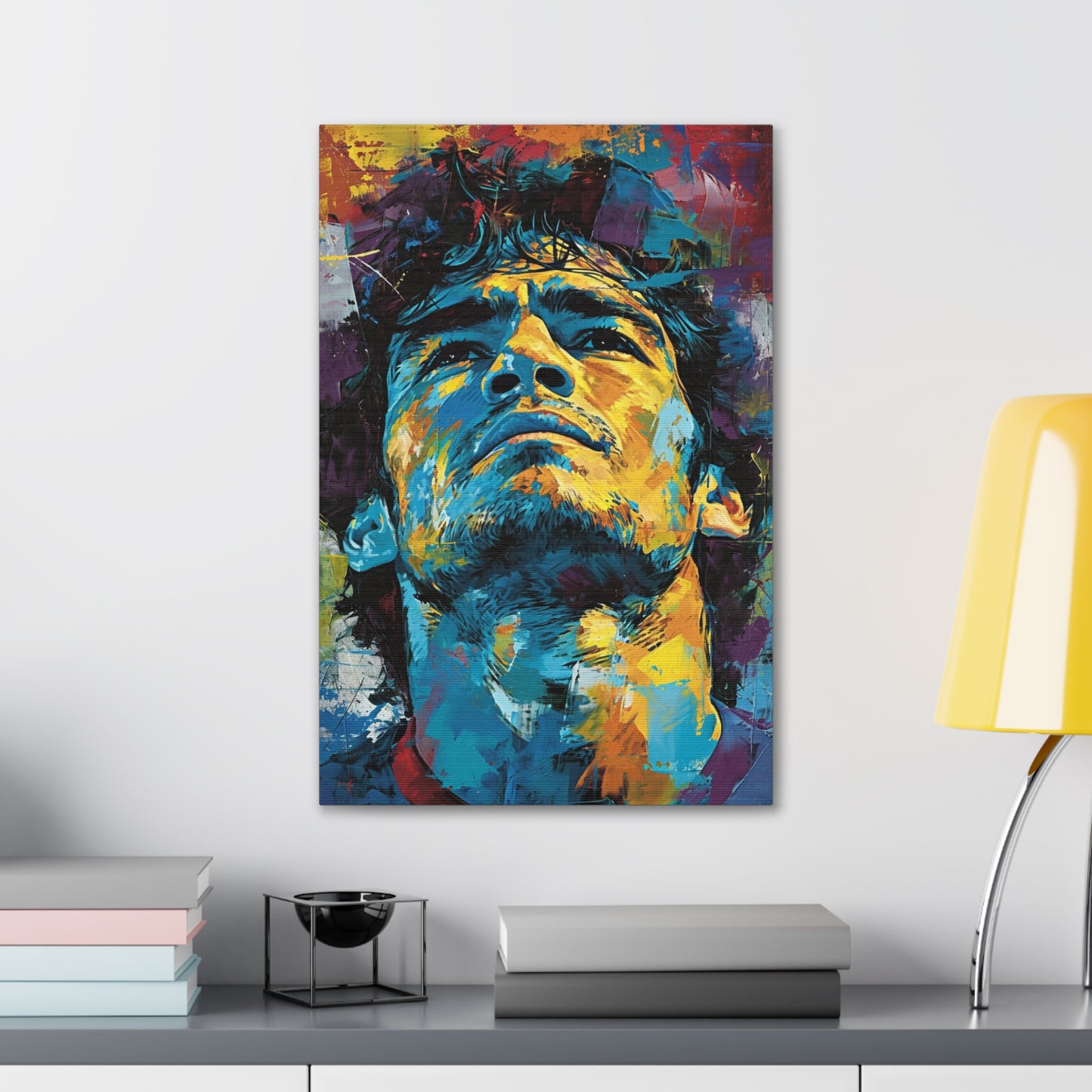 Maradona's Eternity: Artistic Impression in Soccer Genius - Athletic Expressions Canvas