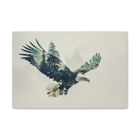 Skyward Majesty: Graceful Flight of the Eagle - Creatures of the Earth Canvas