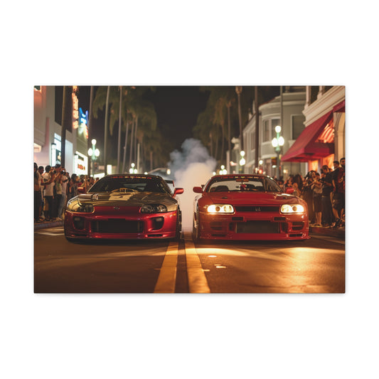 Hollywood Havoc: Unleashed Fury on Rodeo Drive - Velocity Visions Canvas