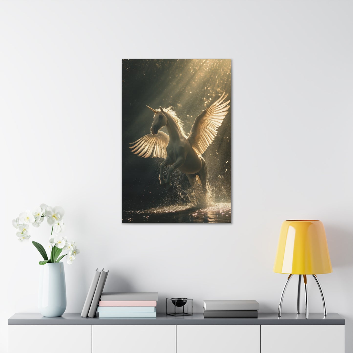 Pegacorn Majesty: Ethereal Wings and Horns - Creatures from Beyond Canvas