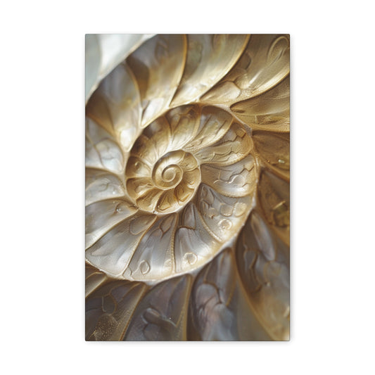 Spiral Serenity: Fibonacci Elegance - Sacred Geometry Canvas