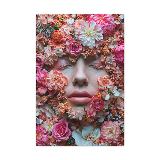 Floral Veil of Grace: A Portrait in Blossoms - The Garden Canvas